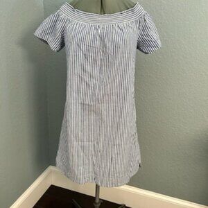 Off the shoulder cotton knee lenght dress